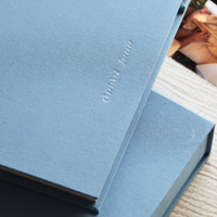BABY photo album and sky blue linen keepsake box by MEMS Keepsake, view 9