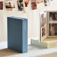 BABY photo album and sky blue linen keepsake box by MEMS Keepsake, view 8