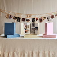 BABY photo album and strawberry pink linen keepsake box by MEMS Keepsake, view 8