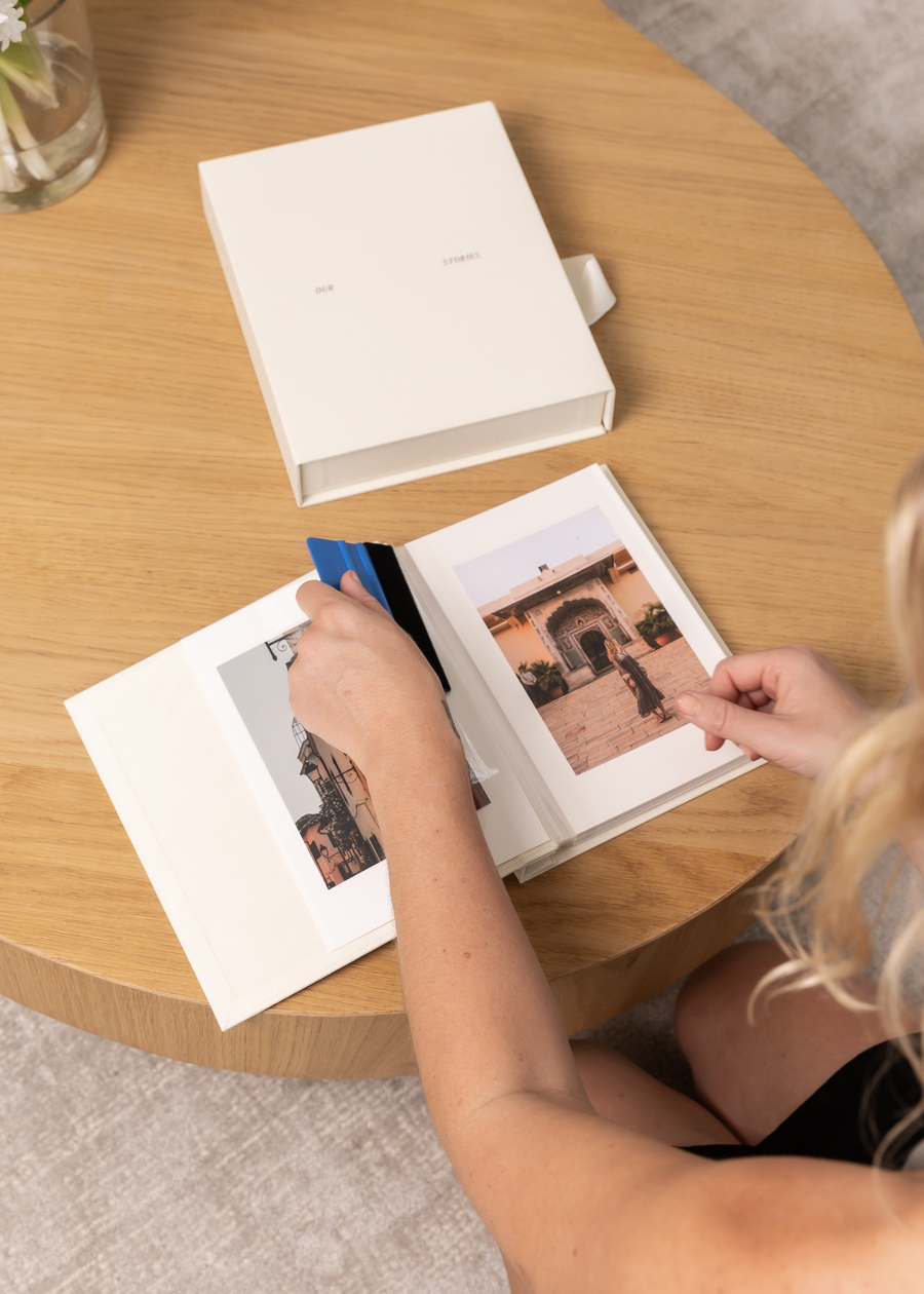 MINI Cream Memories ~    Photo Album & Keepsake Box