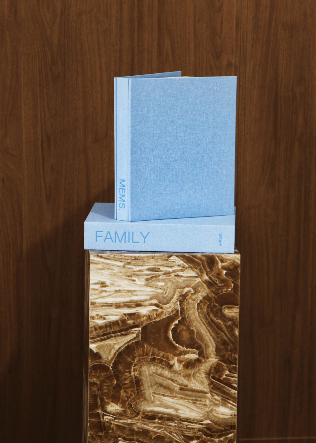FAMILY photo album and denim blue linen keepsake box by MEMS Keepsake, view 12